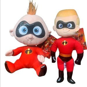 New Disney's Jack-Jack and Dash Incredibles 2 Plush Toys 12.5" and 10" Tall
